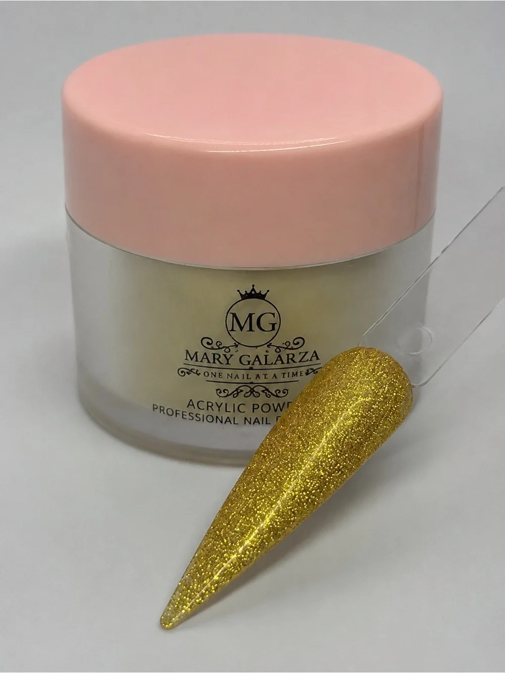 Mary Galarza Gold Glitter Acrylic Powder